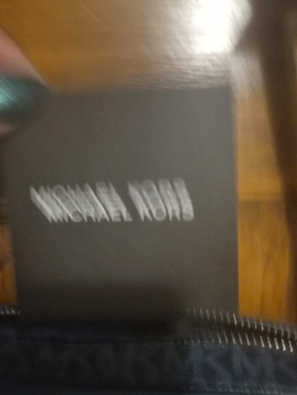 Michael Kors Navy Leather Messenger Crossbody - Picture 4 of 7